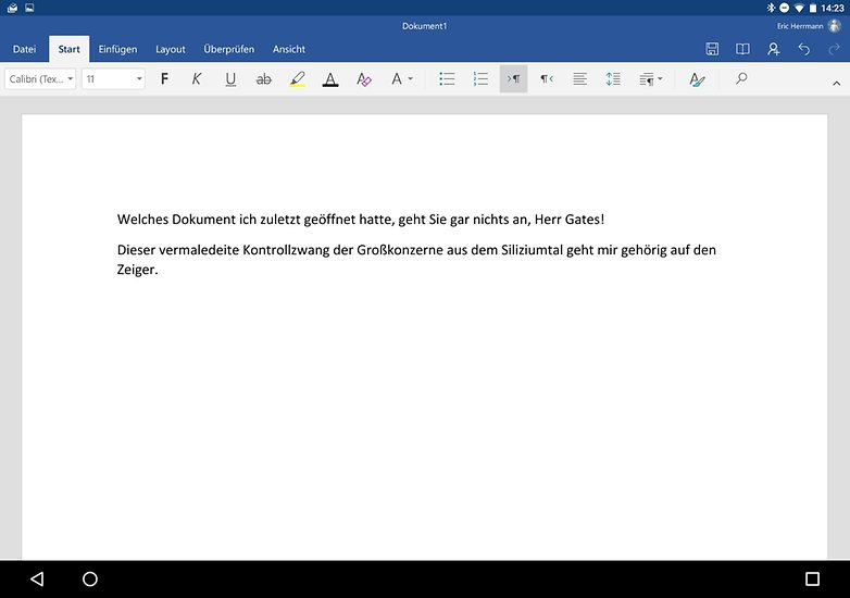 word for android tablets