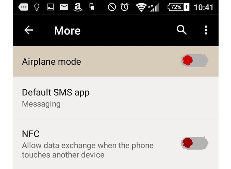 androidpit airplane mode screenshot