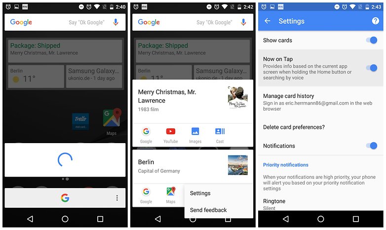 enable disable google now on tap