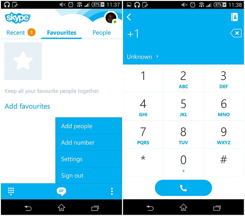 androidpit skype app screenshot