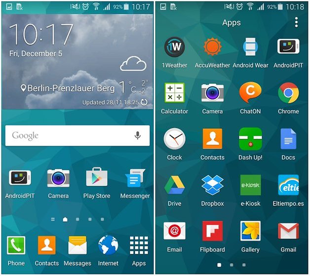 androidpit galaxy s5 lollipop one