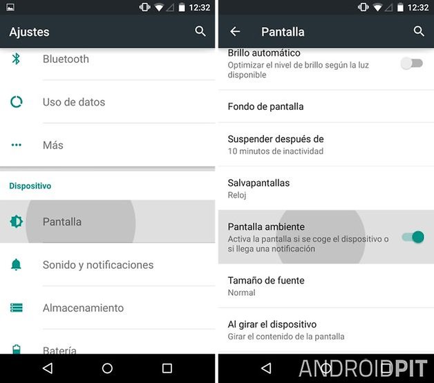 pantalla ambiente nexus 5