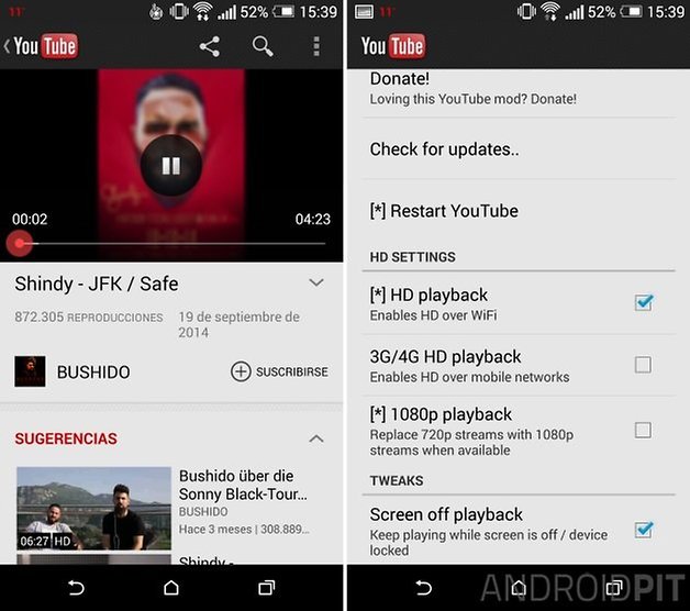 youtube screen