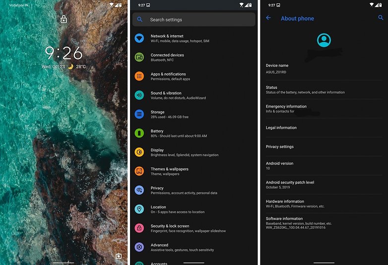ASUS ZenFone 5Z Android 10 beta with ZenUI 6 1 side