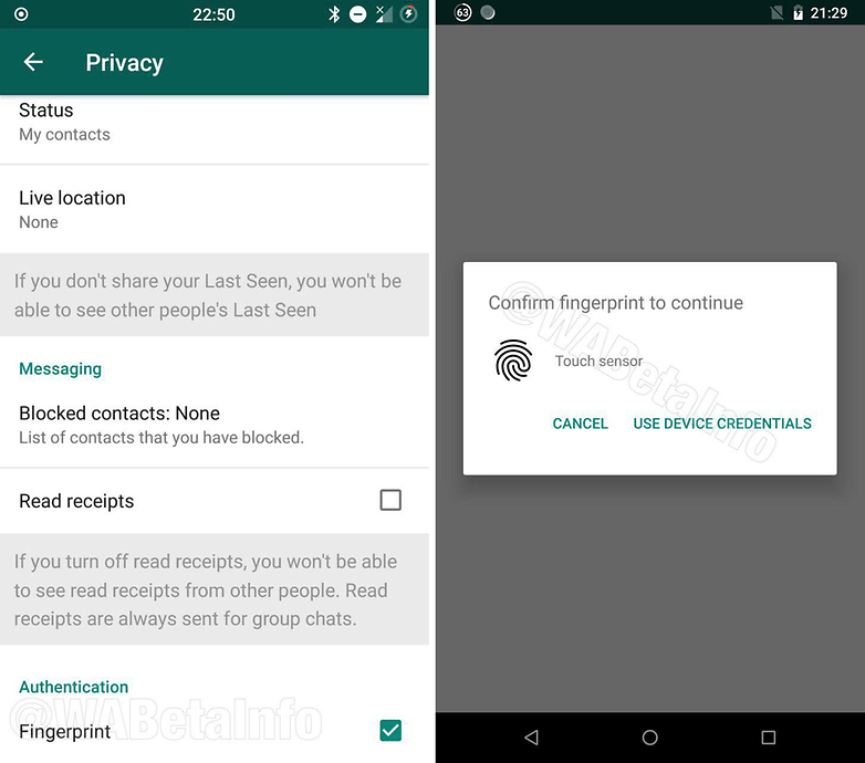 FINGERPRINT MENU ANDROID 99 side