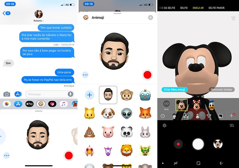 animoji bitmoji apple samsung