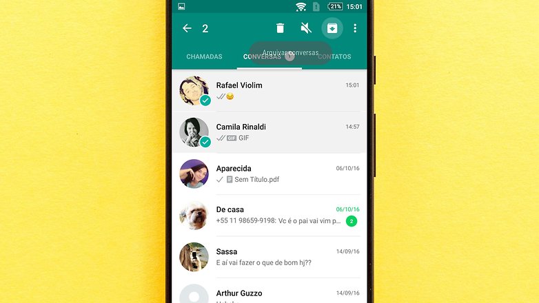 arquivar conversa whatsapp tips