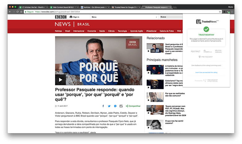 check news fake chrome