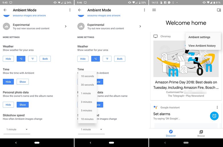 chromecast ambient mode 3 side
