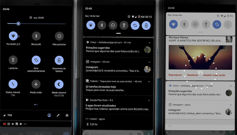 Tema escuro do Android Q só funciona com modo de bateria ativado