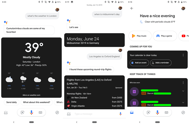 google app 9 5 assistant dark mode 3 side