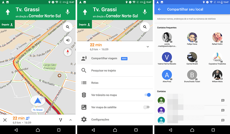 google maps sharing local