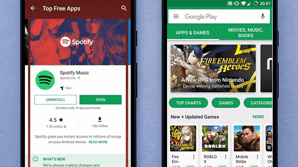 google play redesign 2017