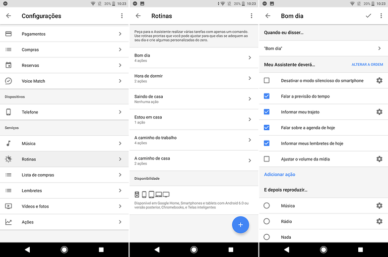 googleassistenterotinas
