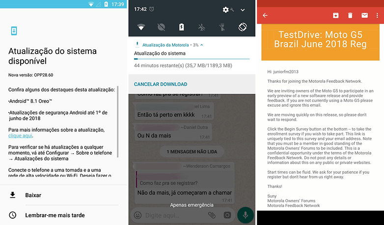 moto g5 oreo update sideed