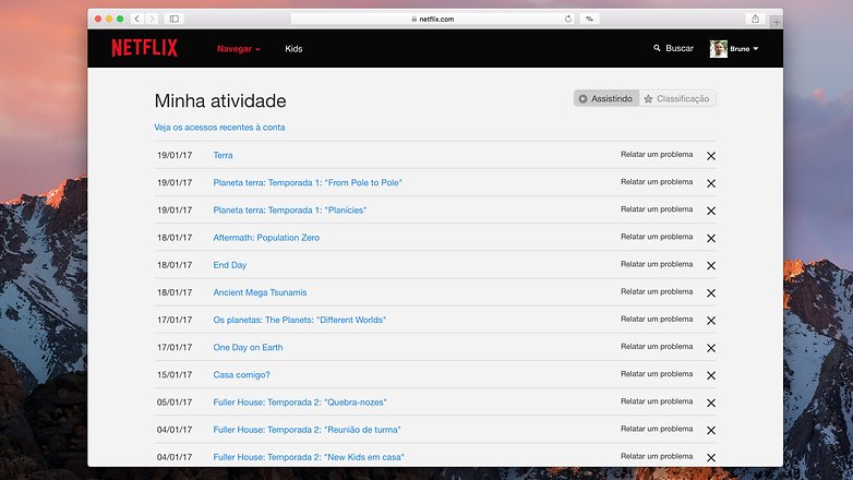 netflix remover historico assistido