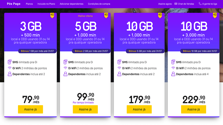 oi minha oi site pos pago
