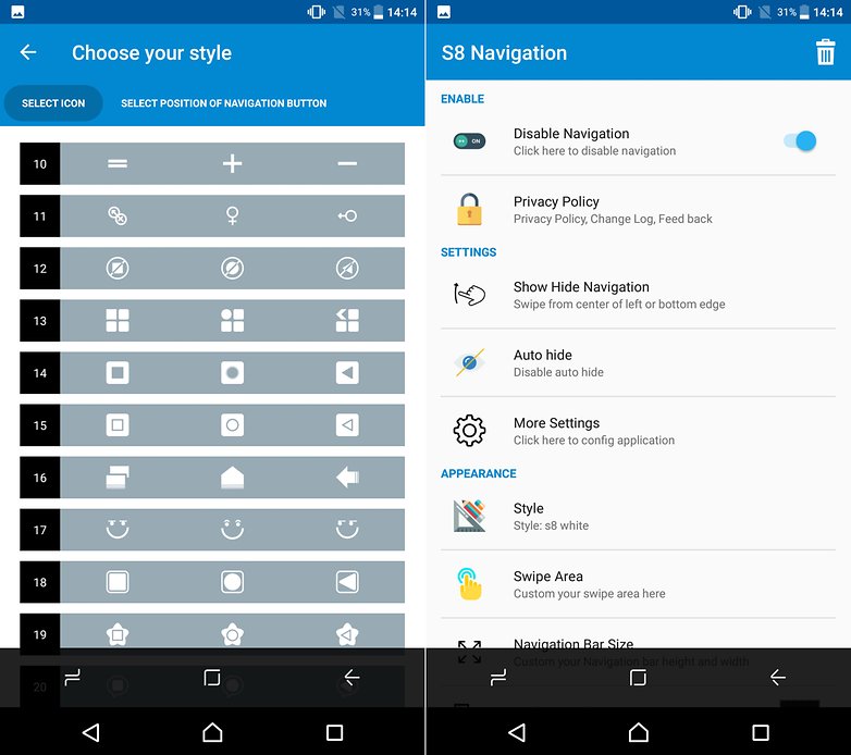 s8 navegation bar new