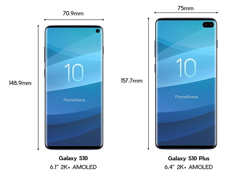 size of galaxy s10 plus