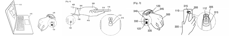 samsung patent bloodflow authentication 3 side side