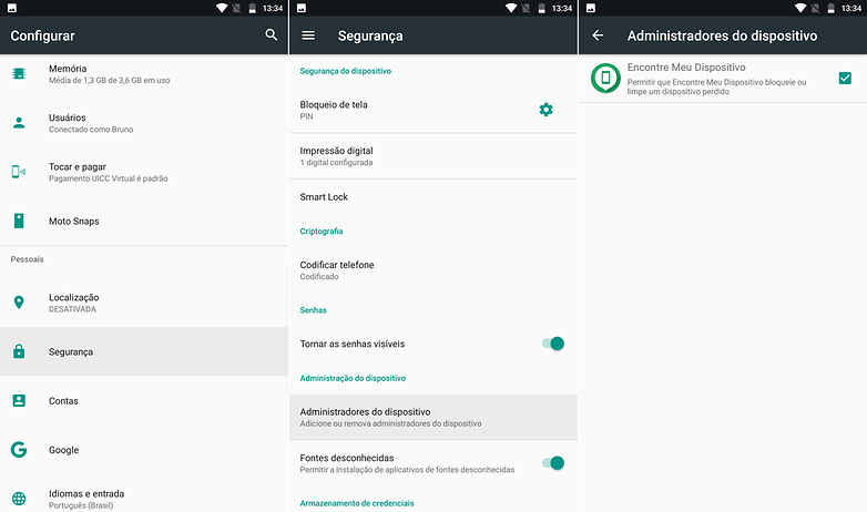 seguranca adm dispositivo tips