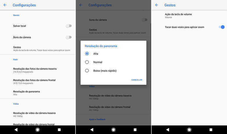 settings google camera