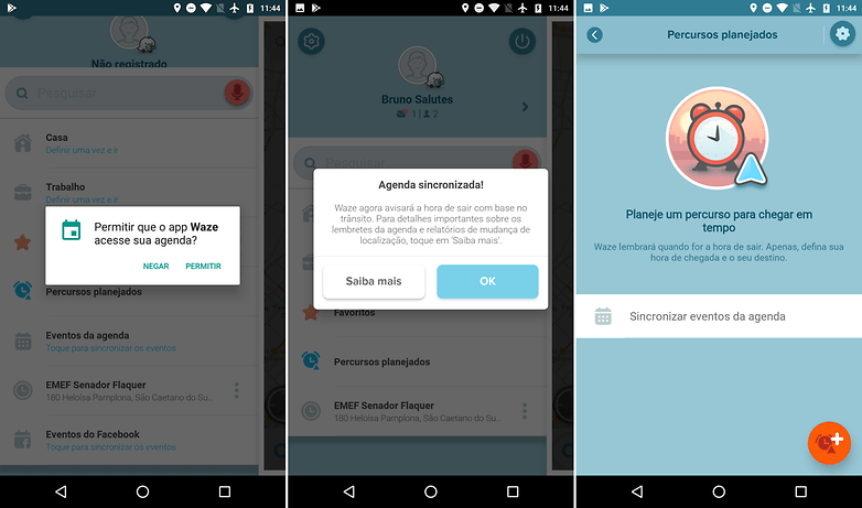 sincronizar agenda waze