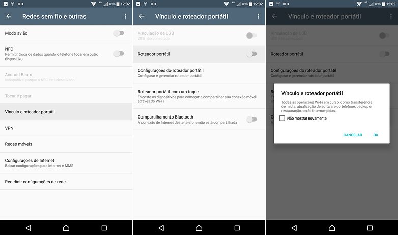 vinculo roteador portatil android tips
