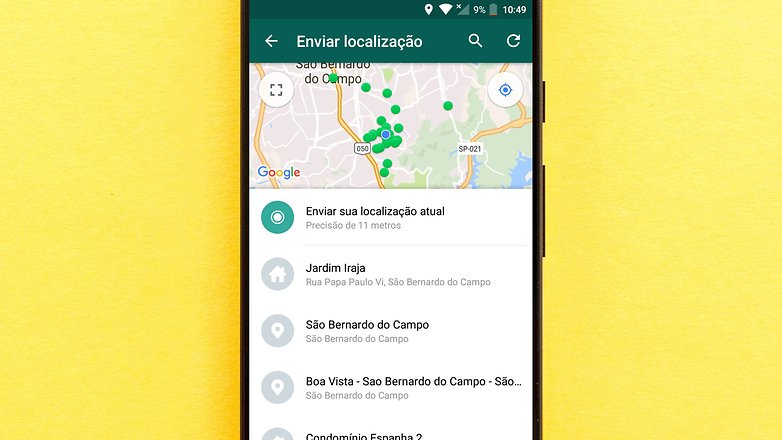 whatsapp gps localizacao