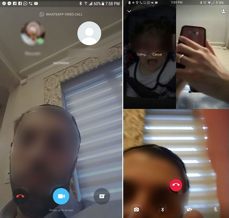 whatsapp group call 3 side