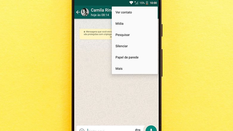 whatsapp opcoes contatos front
