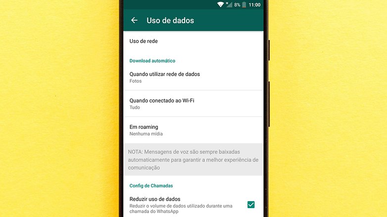 whatsapp uso dados first