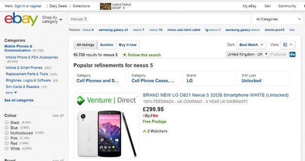 nexus 5 ebay