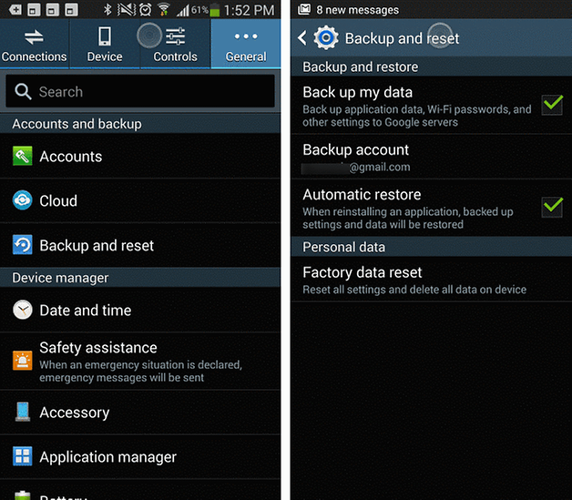 note 3 factory reset