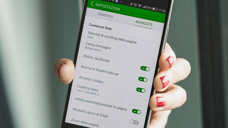 AndroidPIT IT browser settings 8501