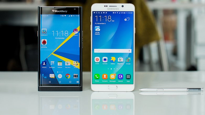 BlackBerry Priv vs Samsung Galaxy Note 5 1