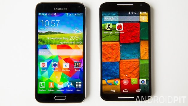 MotoX vs Samsung galaxy S5 interface italian 3