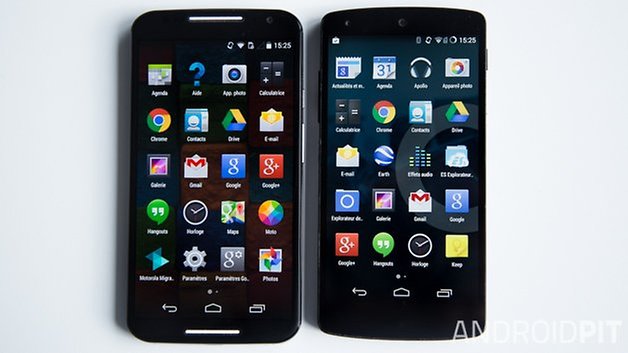 MotoX vs Nexus5 interface french 4