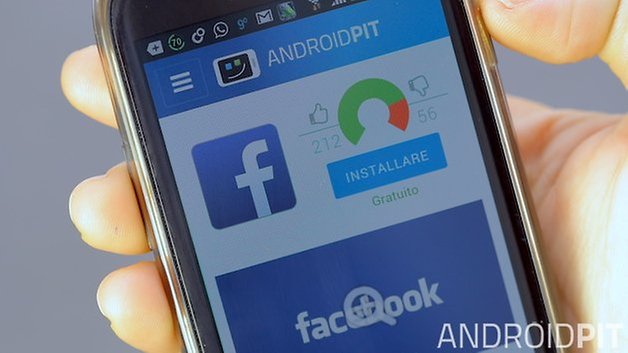 Facebook app profile page