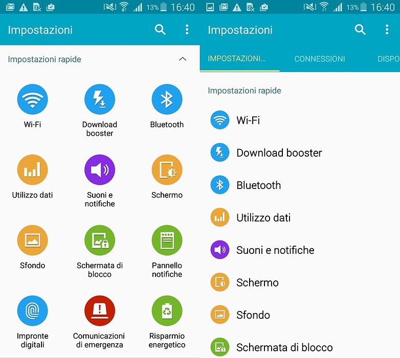 Galaxy S5 settings