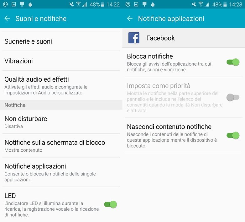 GalaxyS6 notifiche