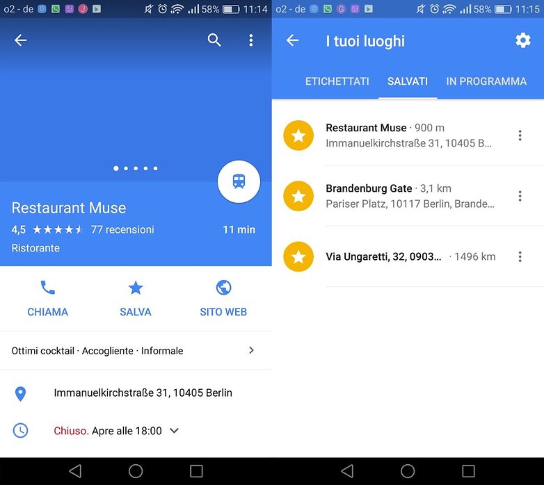 Googlemaps preferiti