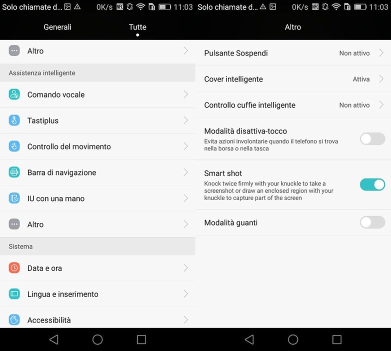 Huawei P8 settings