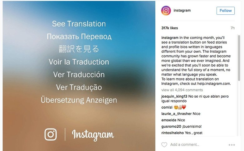 Instagram translator tool