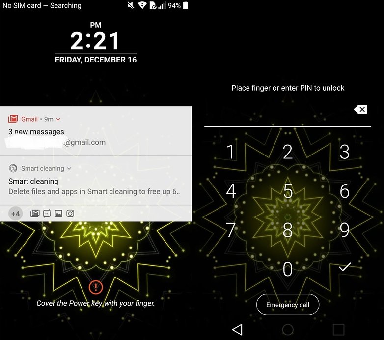 LG G5 nougat lockscreen