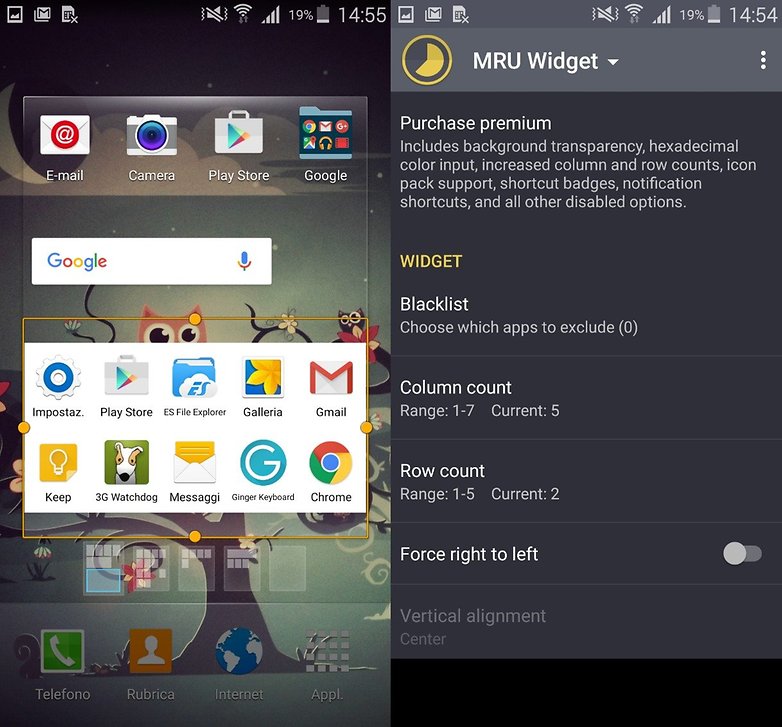MRU Widget