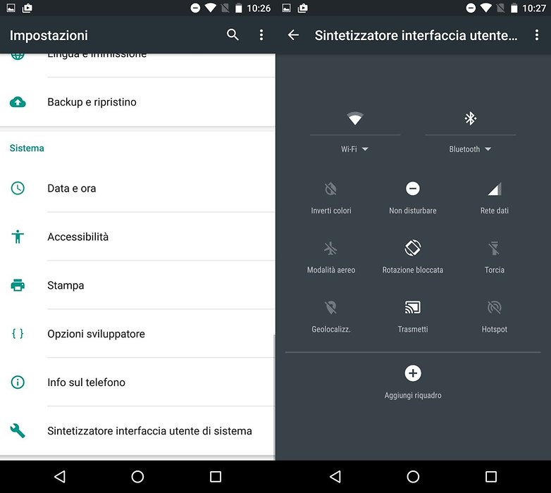Nexus6P quick settings