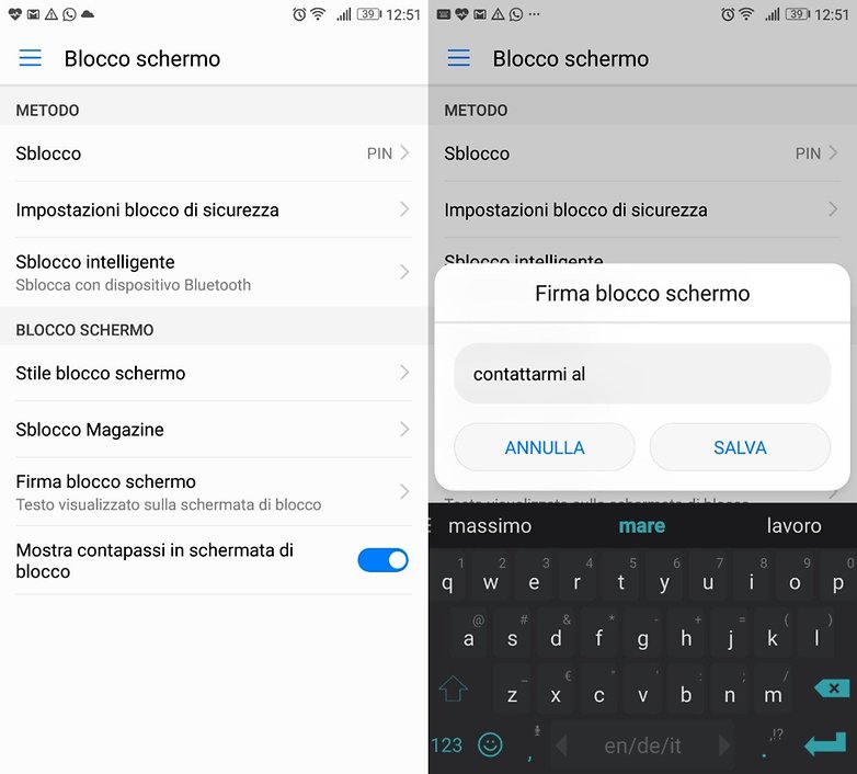 P10 testo sblocco