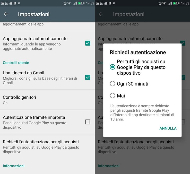 PlayStore acquisti