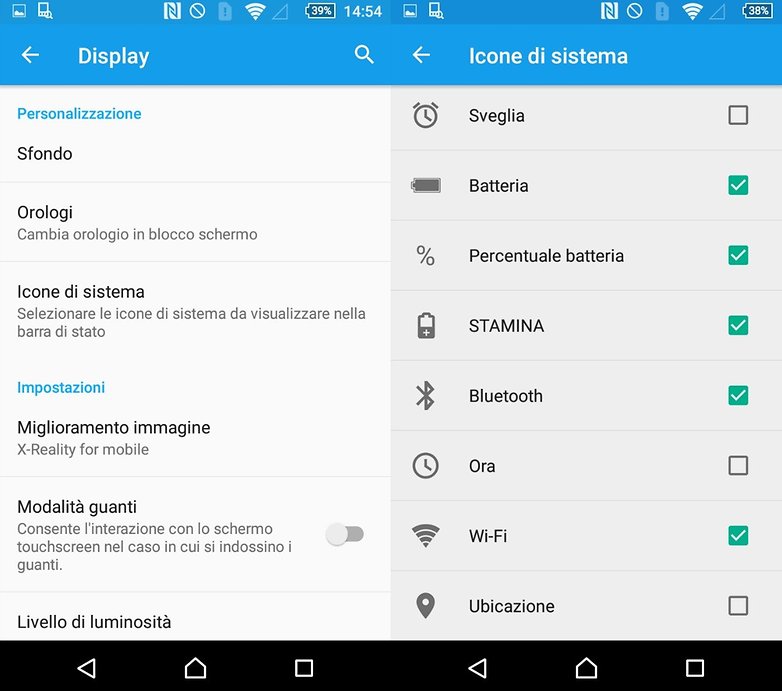 Sony Xperia Z5 Compact settings